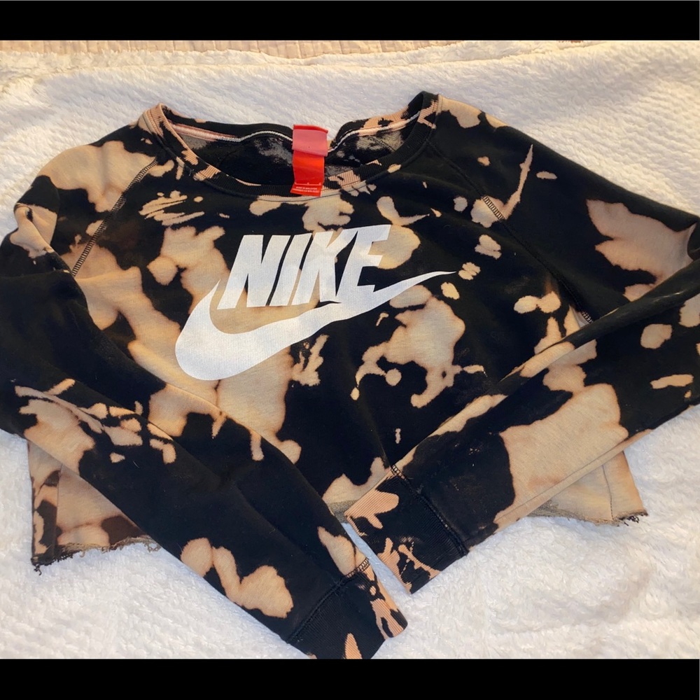 Nike cropped acid wash sweatshirt